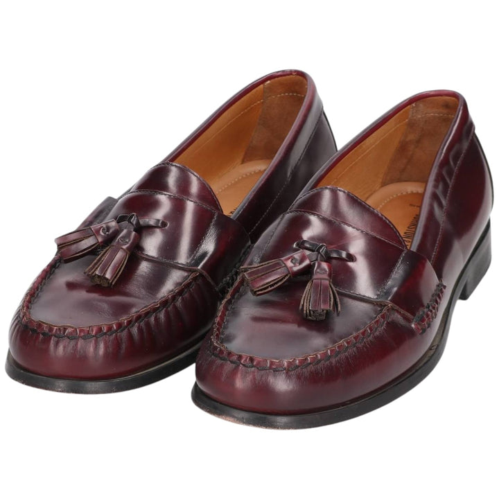 Johnston & Murphy SHEEPSKIN Tassel Loafers 10D Men's 28.0cm genuine leather burgundy type Vintage Second Hand