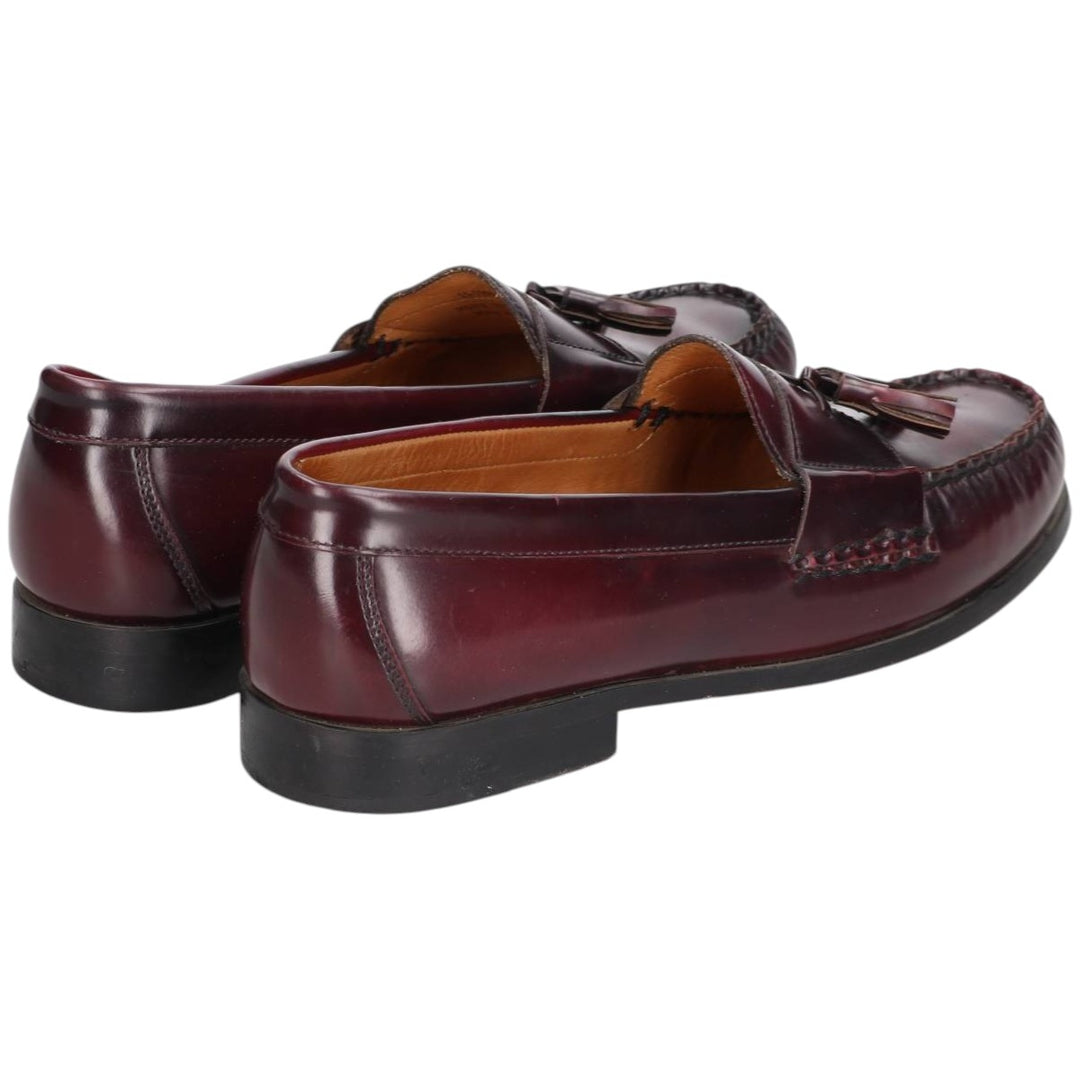Johnston & Murphy SHEEPSKIN Tassel Loafers 10D Men's 28.0cm genuine leather burgundy type Vintage Second Hand