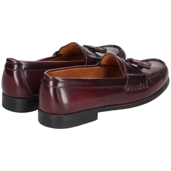 Johnston & Murphy SHEEPSKIN Tassel Loafers 10D Men's 28.0cm genuine leather burgundy type Vintage Second Hand