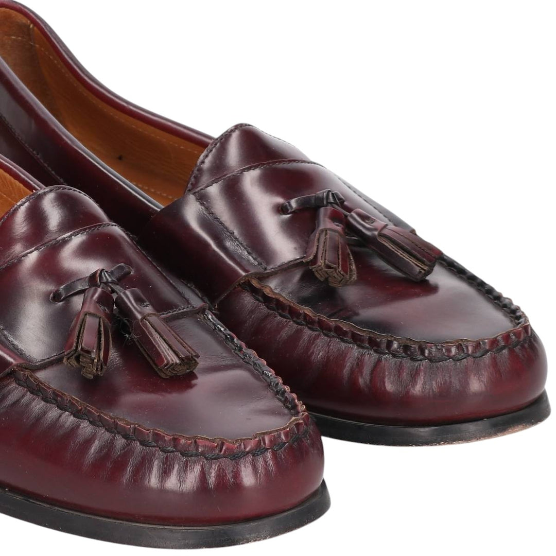 Johnston & Murphy SHEEPSKIN Tassel Loafers 10D Men's 28.0cm genuine leather burgundy type Vintage Second Hand