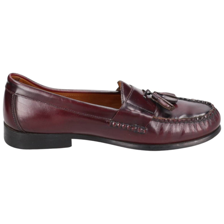 Johnston & Murphy SHEEPSKIN Tassel Loafers 10D Men's 28.0cm genuine leather burgundy type Vintage Second Hand