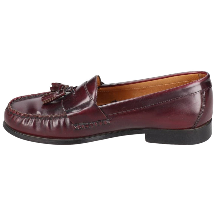 Johnston & Murphy SHEEPSKIN Tassel Loafers 10D Men's 28.0cm genuine leather burgundy type Vintage Second Hand
