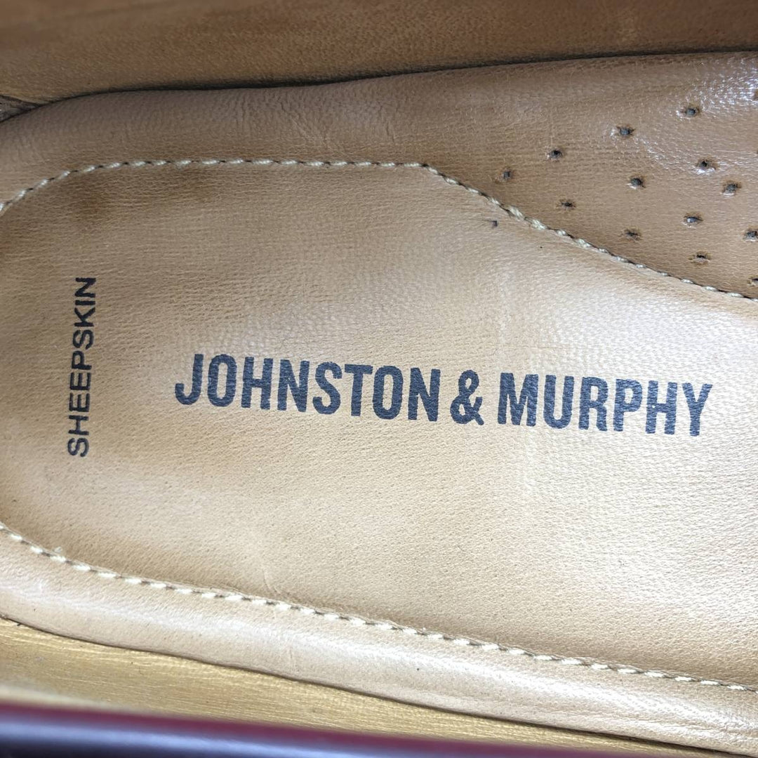 Johnston & Murphy SHEEPSKIN Tassel Loafers 10D Men's 28.0cm genuine leather burgundy type Vintage Second Hand
