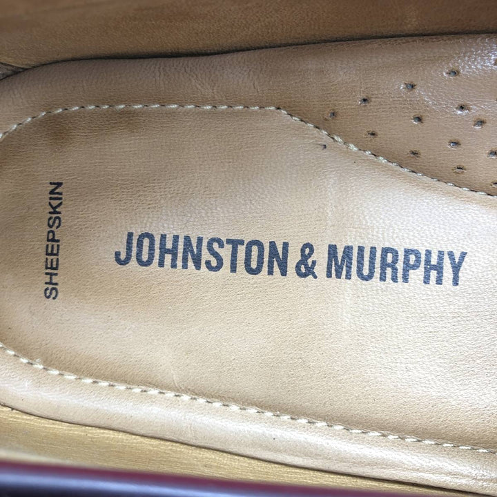 Johnston & Murphy SHEEPSKIN Tassel Loafers 10D Men's 28.0cm genuine leather burgundy type Vintage Second Hand