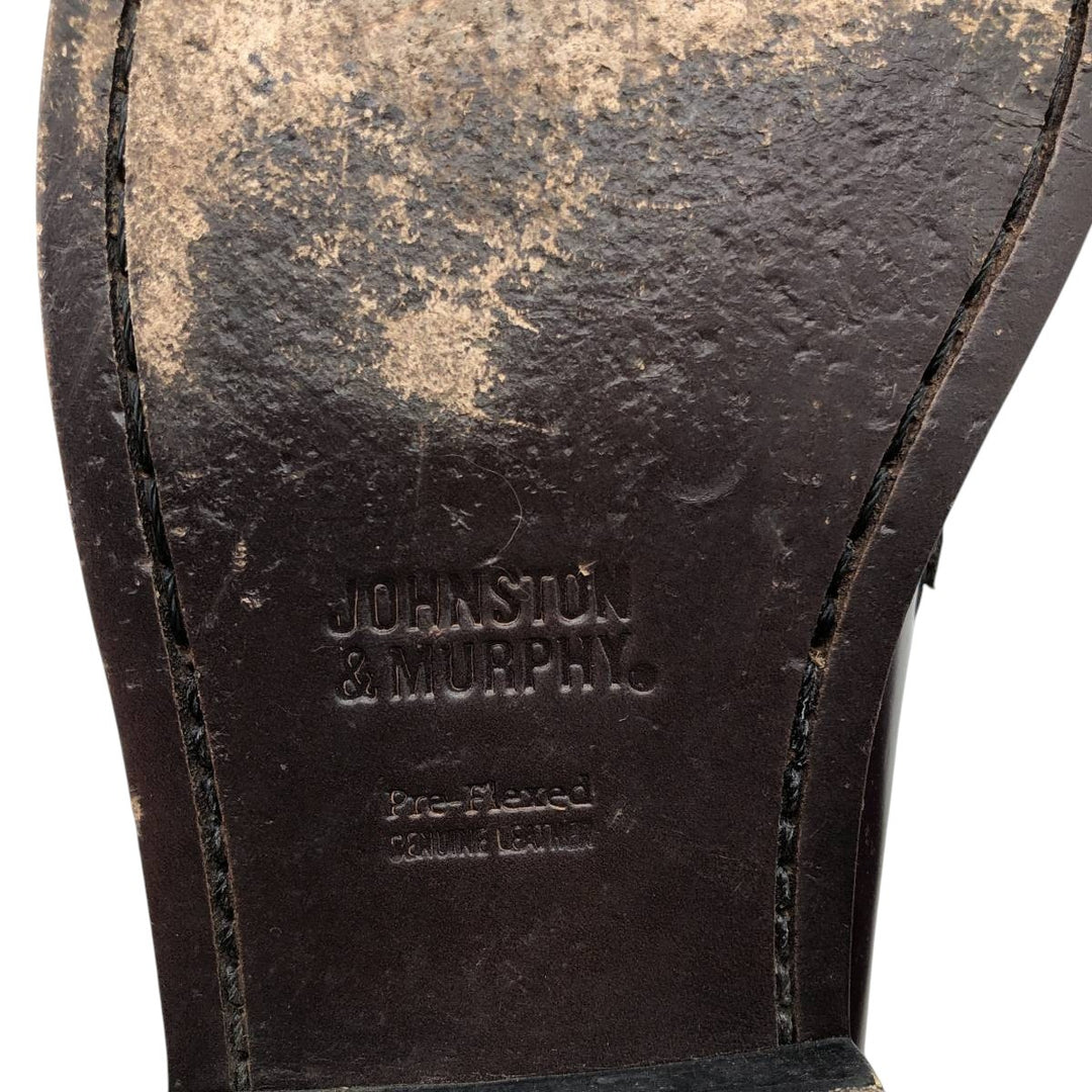 Johnston & Murphy SHEEPSKIN Tassel Loafers 10D Men's 28.0cm genuine leather burgundy type Vintage Second Hand