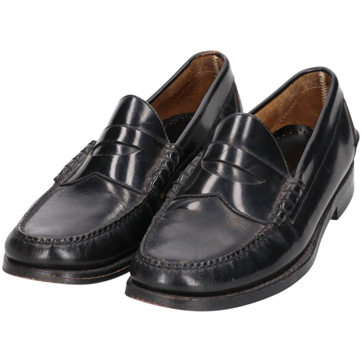 Johnston and Murphy coin loafers 10D Men's 28.0cm genuine leather black type Vintage Second Hand
