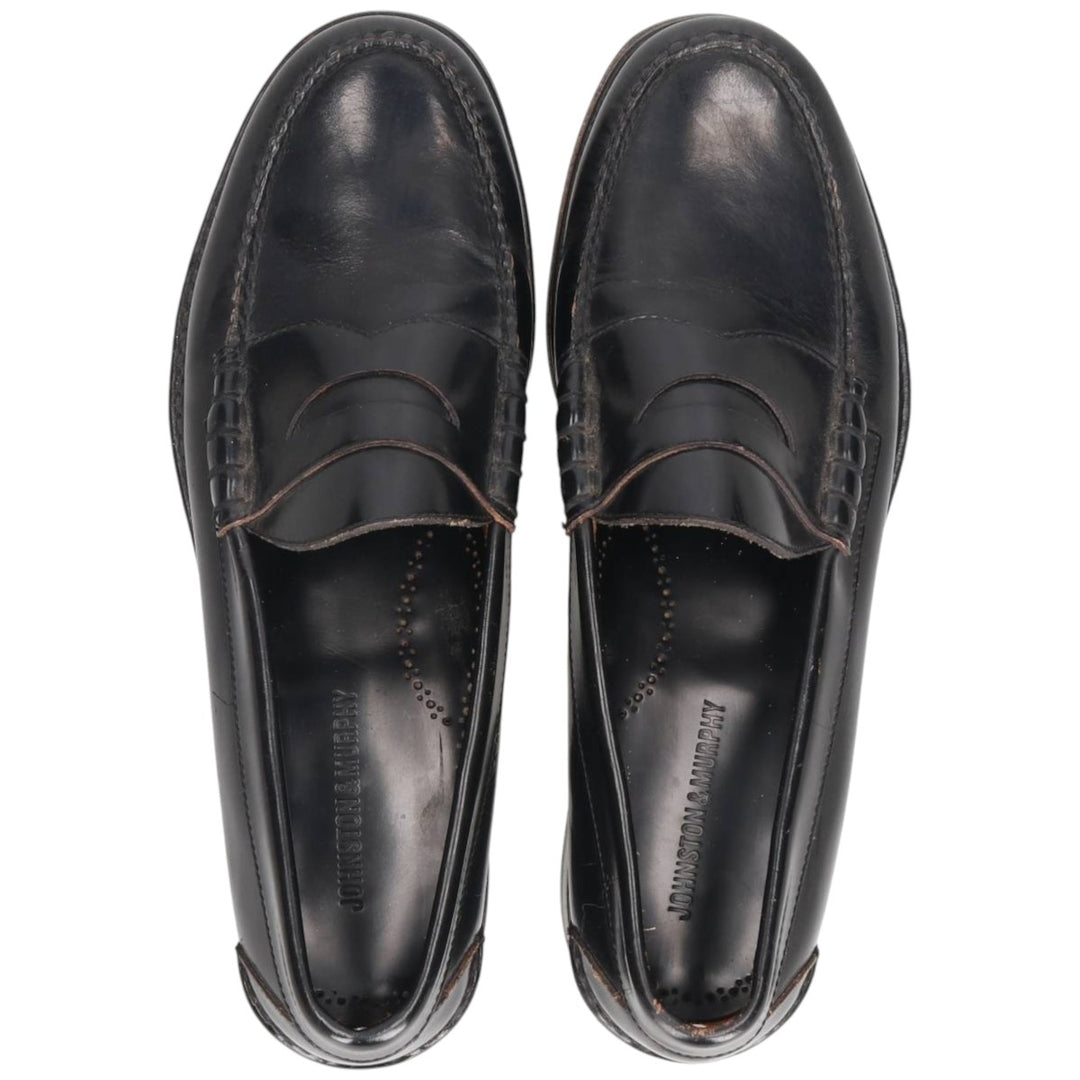 Johnston and Murphy coin loafers 10D Men's 28.0cm genuine leather black type Vintage Second Hand