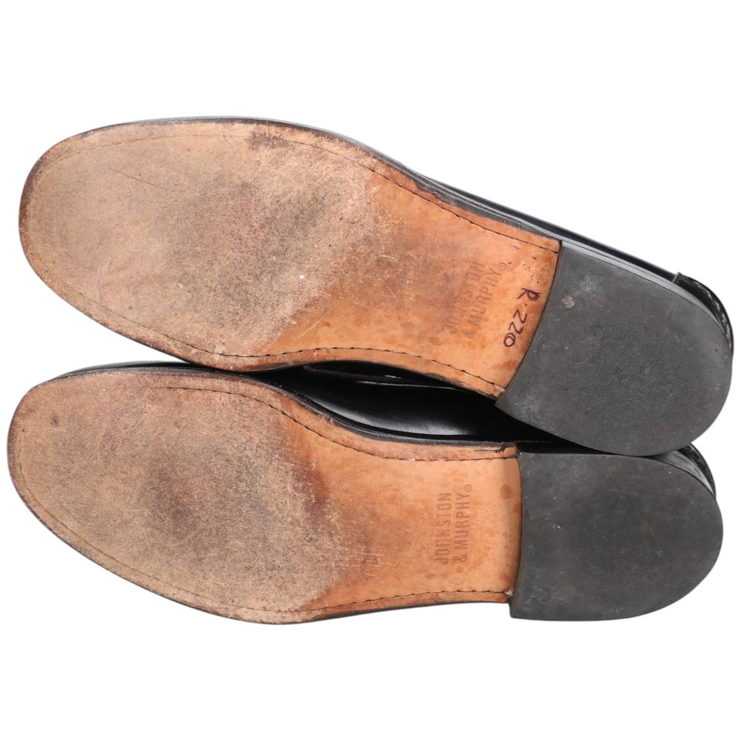 Johnston and Murphy coin loafers 10D Men's 28.0cm genuine leather black type Vintage Second Hand