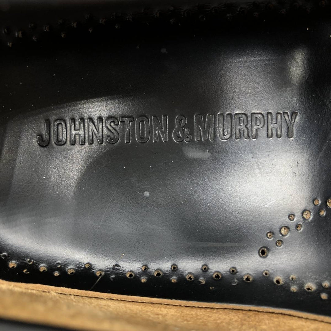 Johnston and Murphy coin loafers 10D Men's 28.0cm genuine leather black type Vintage Second Hand