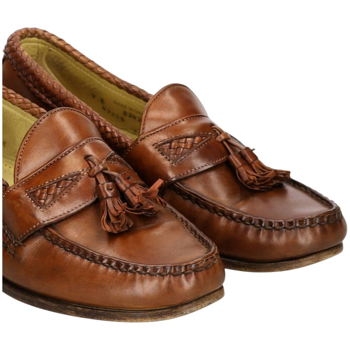 Allen Edmonds Maxfield Tassel Loafers, Size 9, Made in USA Men's 27.0cm unclear red type reddish brown Vintage Second Hand