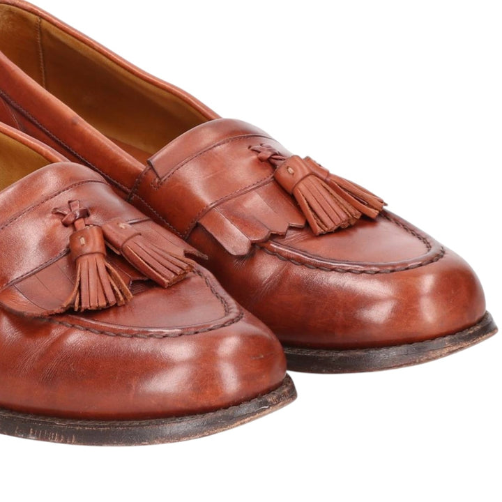 Allen Edmonds Newport Quilted Tassel Loafers, Made in USA, 10D, Men's Size 11" (saa014596) Men's 28.0cm genuine leather brown type Vintage Second Hand