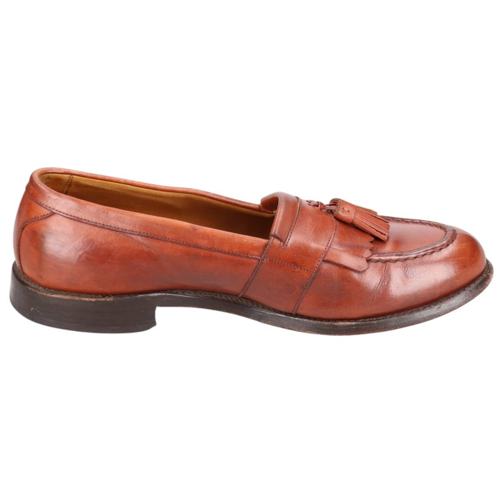 Allen Edmonds Newport Quilted Tassel Loafers, Made in USA, 10D, Men's Size 11" (saa014596) Men's 28.0cm genuine leather brown type Vintage Second Hand