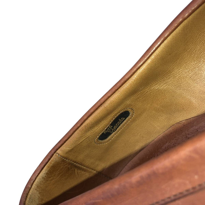 Allen Edmonds Newport Quilted Tassel Loafers, Made in USA, 10D, Men's Size 11" (saa014596) Men's 28.0cm genuine leather brown type Vintage Second Hand