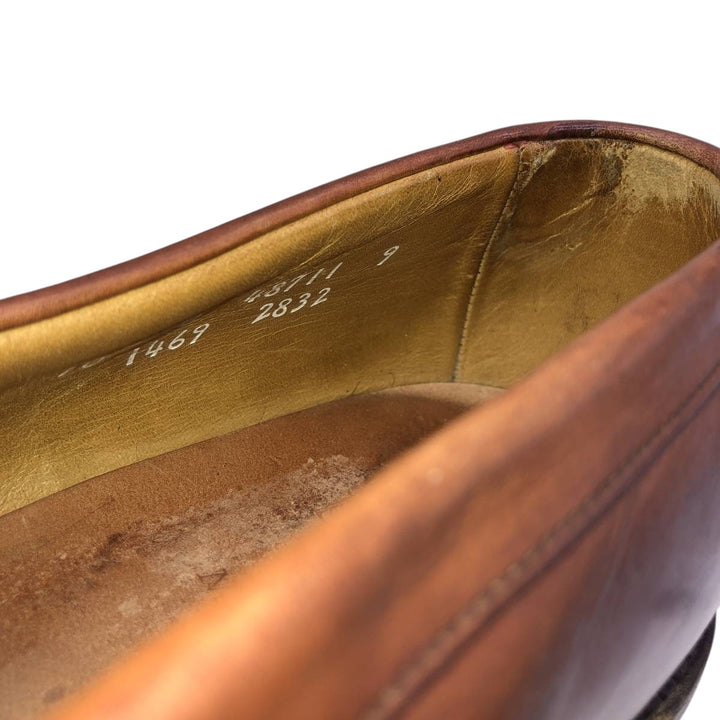 Allen Edmonds Newport Quilted Tassel Loafers, Made in USA, 10D, Men's Size 11" (saa014596) Men's 28.0cm genuine leather brown type Vintage Second Hand