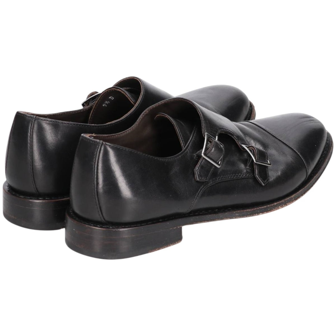 Brooks Brothers Men's Straight Tip Monk Strap Shoes, Size 9 1/2D (10.8 inches) /saa014597 Men's 27.5cm genuine leather black type Vintage Second Hand