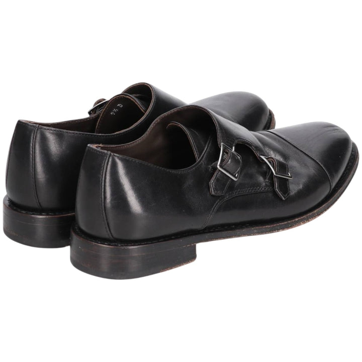 Brooks Brothers Men's Straight Tip Monk Strap Shoes, Size 9 1/2D (10.8 inches) /saa014597 Men's 27.5cm genuine leather black type Vintage Second Hand