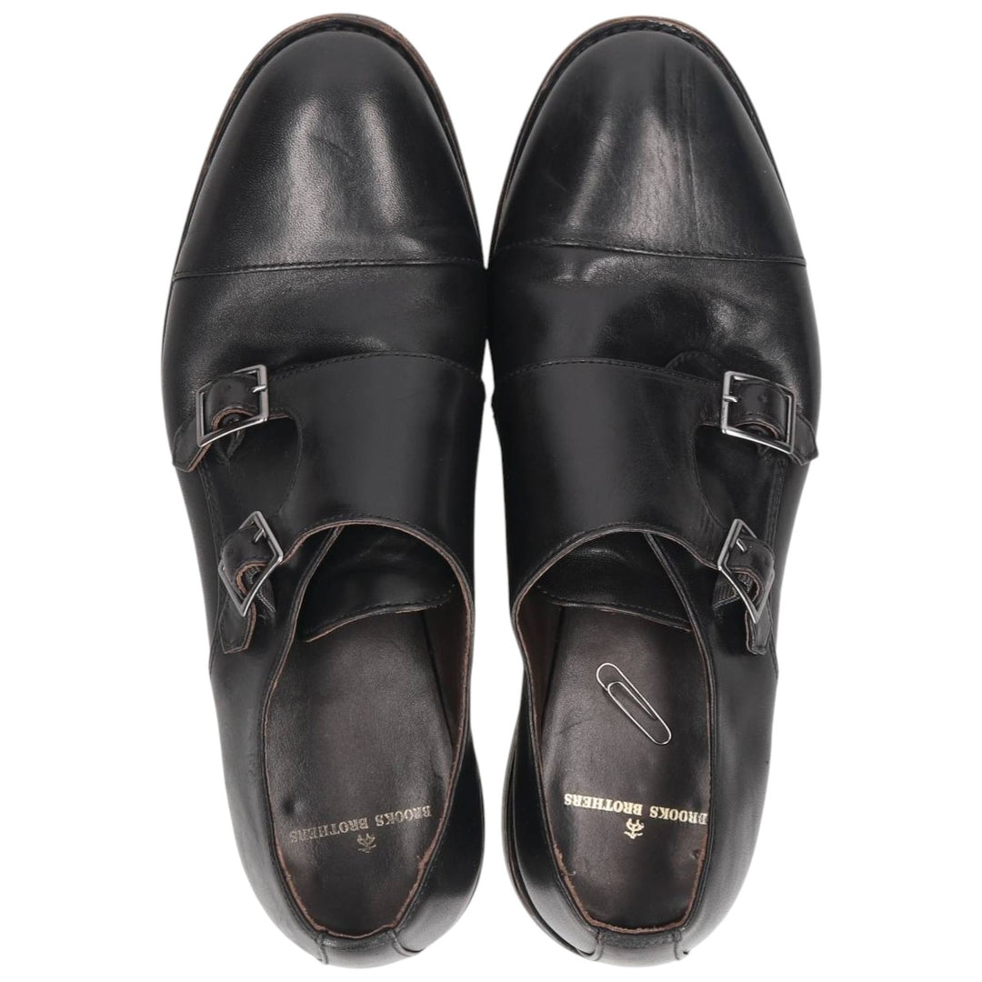 Brooks Brothers Men's Straight Tip Monk Strap Shoes, Size 9 1/2D (10.8 inches) /saa014597 Men's 27.5cm genuine leather black type Vintage Second Hand