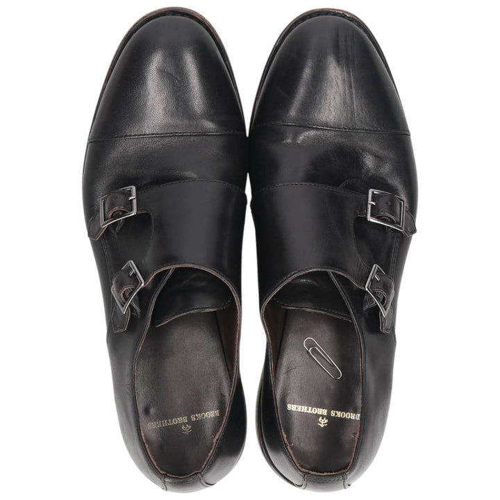 Brooks Brothers Men's Straight Tip Monk Strap Shoes, Size 9 1/2D (10.8 inches) /saa014597 Men's 27.5cm genuine leather black type Vintage Second Hand