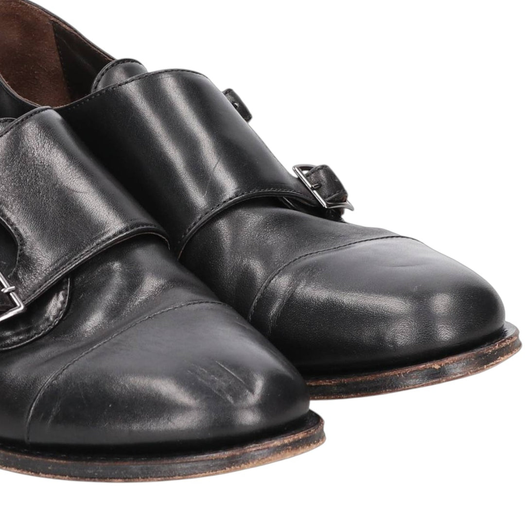 Brooks Brothers Men's Straight Tip Monk Strap Shoes, Size 9 1/2D (10.8 inches) /saa014597 Men's 27.5cm genuine leather black type Vintage Second Hand
