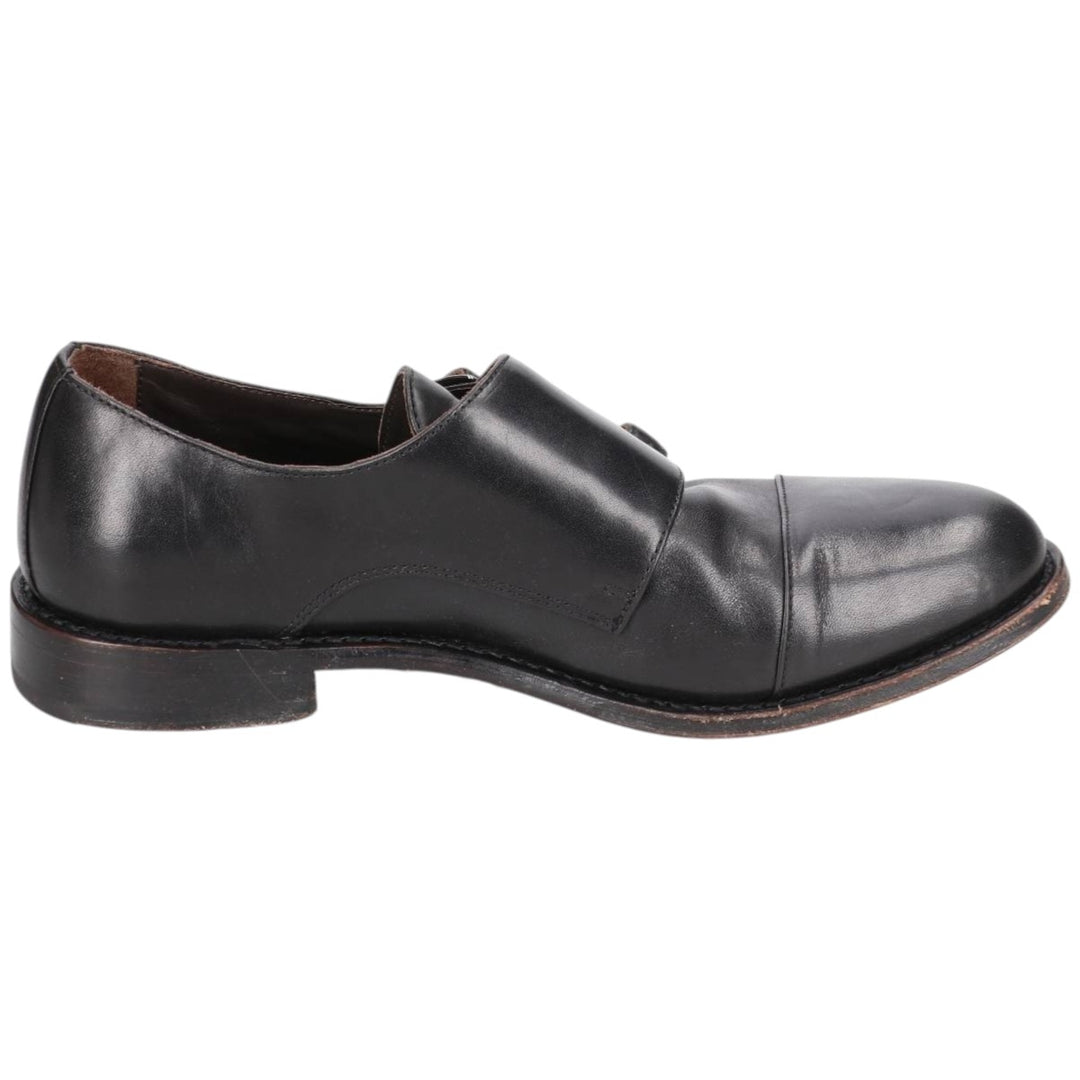 Brooks Brothers Men's Straight Tip Monk Strap Shoes, Size 9 1/2D (10.8 inches) /saa014597 Men's 27.5cm genuine leather black type Vintage Second Hand