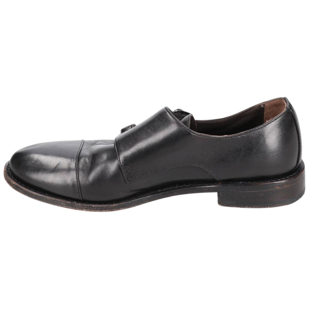 Brooks Brothers Men's Straight Tip Monk Strap Shoes, Size 9 1/2D (10.8 inches) /saa014597 Men's 27.5cm genuine leather black type Vintage Second Hand