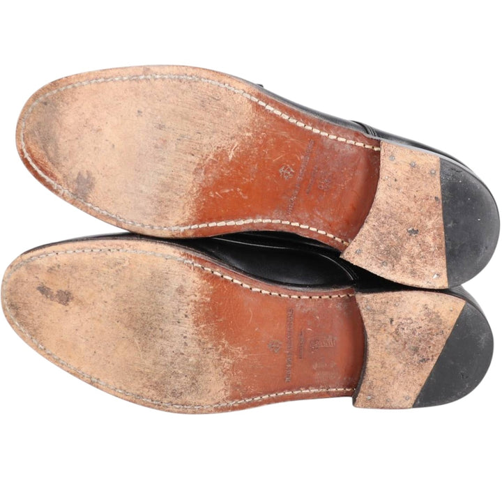 Brooks Brothers Men's Straight Tip Monk Strap Shoes, Size 9 1/2D (10.8 inches) /saa014597 Men's 27.5cm genuine leather black type Vintage Second Hand