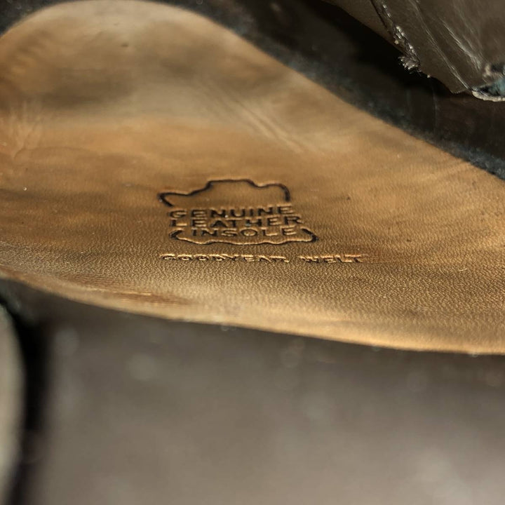 Brooks Brothers Men's Straight Tip Monk Strap Shoes, Size 9 1/2D (10.8 inches) /saa014597 Men's 27.5cm genuine leather black type Vintage Second Hand