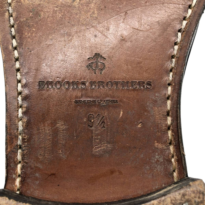 Brooks Brothers Men's Straight Tip Monk Strap Shoes, Size 9 1/2D (10.8 inches) /saa014597 Men's 27.5cm genuine leather black type Vintage Second Hand