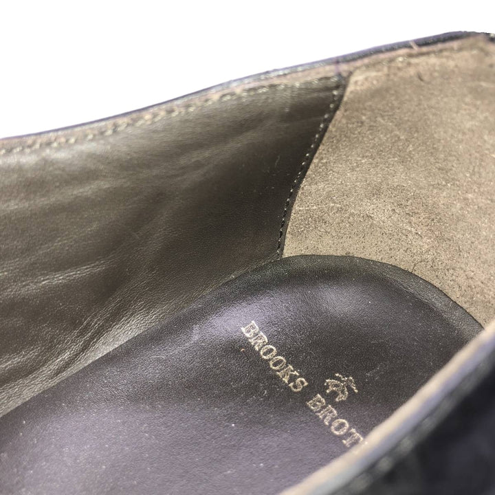 Brooks Brothers Men's Straight Tip Monk Strap Shoes, Size 9 1/2D (10.8 inches) /saa014597 Men's 27.5cm genuine leather black type Vintage Second Hand