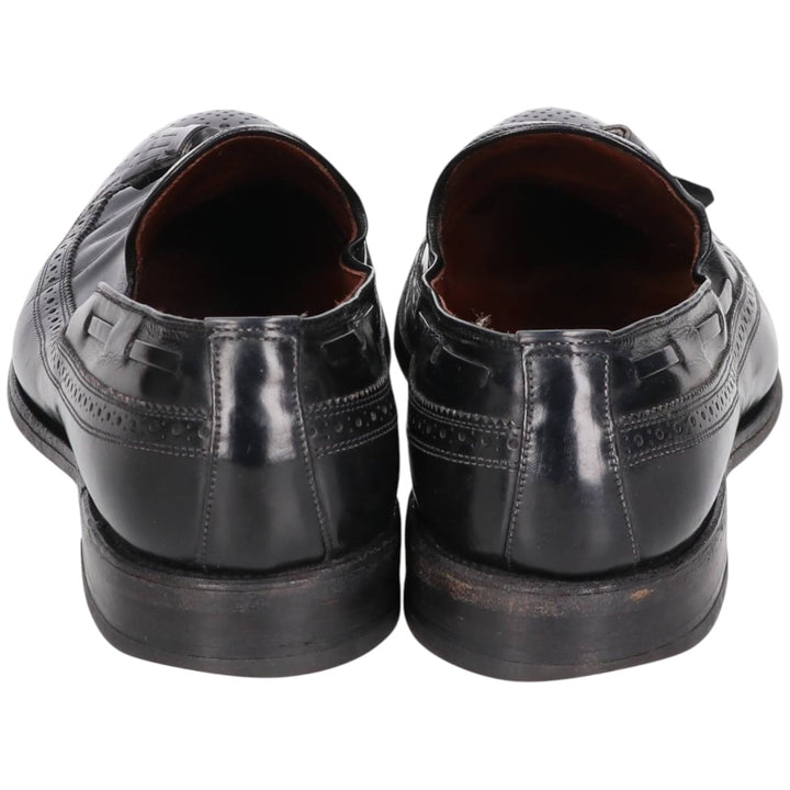 Allen Edmonds Berwick Wingtip Full Brogue Tassel Loafers, Made in USA, Size 9 1/2C, Men's, 10.8" (saa014598) Men's 27.5cm genuine leather black type Vintage Second Hand