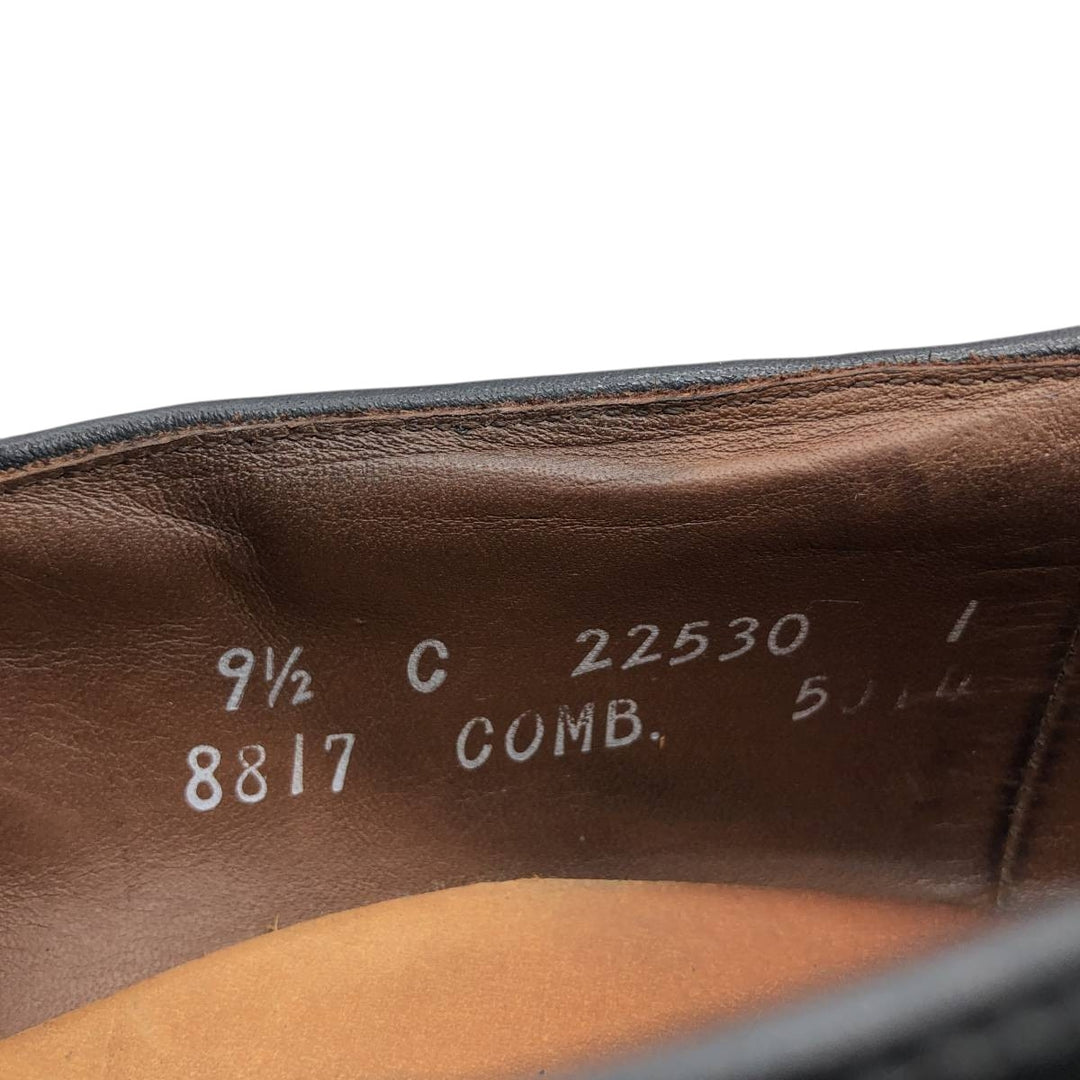 Allen Edmonds Berwick Wingtip Full Brogue Tassel Loafers, Made in USA, Size 9 1/2C, Men's, 10.8" (saa014598) Men's 27.5cm genuine leather black type Vintage Second Hand