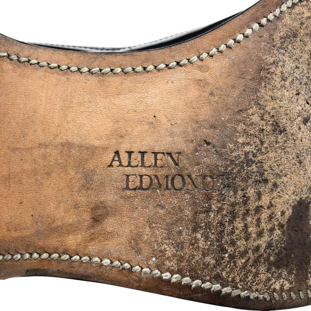 Allen Edmonds Berwick Wingtip Full Brogue Tassel Loafers, Made in USA, Size 9 1/2C, Men's, 10.8" (saa014598) Men's 27.5cm genuine leather black type Vintage Second Hand