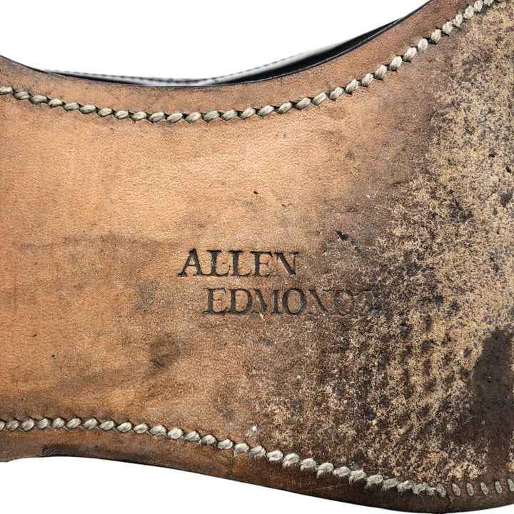 Allen Edmonds Berwick Wingtip Full Brogue Tassel Loafers, Made in USA, Size 9 1/2C, Men's, 10.8" (saa014598) Men's 27.5cm genuine leather black type Vintage Second Hand