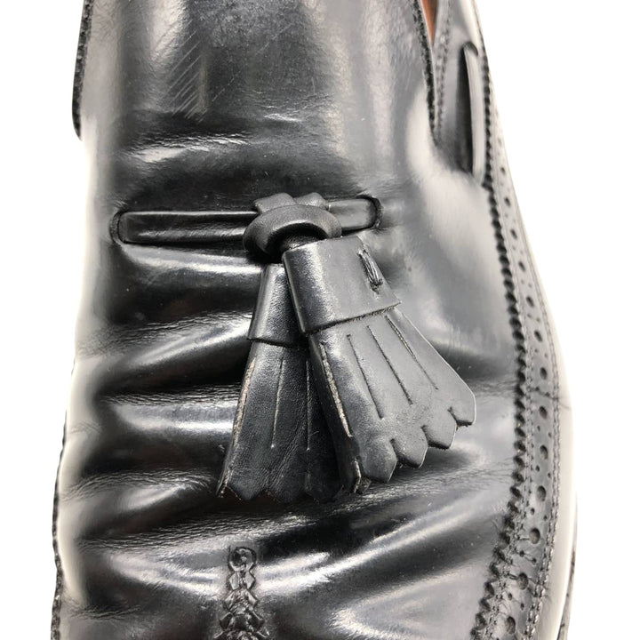Allen Edmonds Berwick Wingtip Full Brogue Tassel Loafers, Made in USA, Size 9 1/2C, Men's, 10.8" (saa014598) Men's 27.5cm genuine leather black type Vintage Second Hand