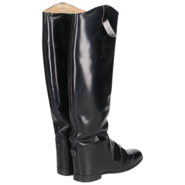 Marlboro Imperial Jockey Riding Boots, Made in England, Size 6 Women's 25.0cm genuine leather black type Vintage Second Hand