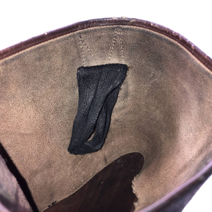 Jockey riding boots, long boots Men's 25.0cm genuine leather black type Vintage Second Hand