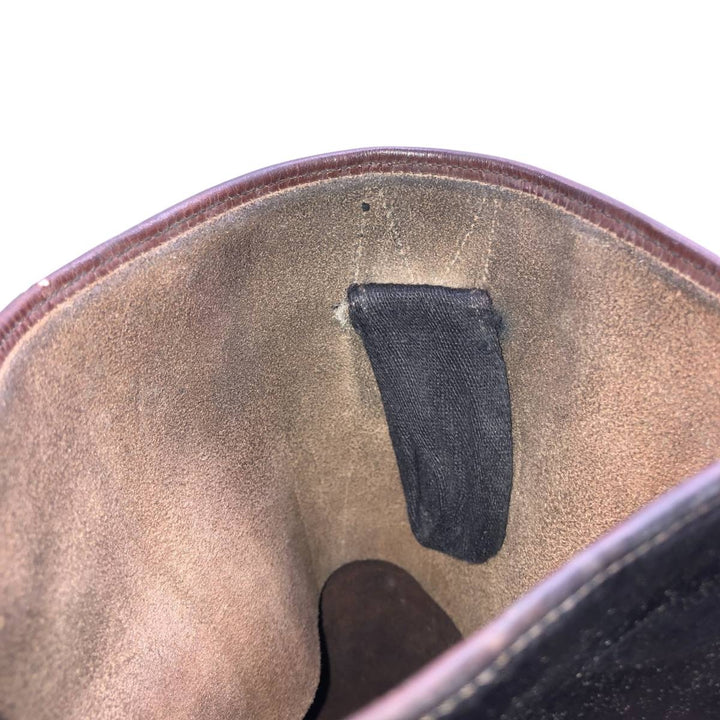 Jockey riding boots, long boots Men's 25.0cm genuine leather black type Vintage Second Hand