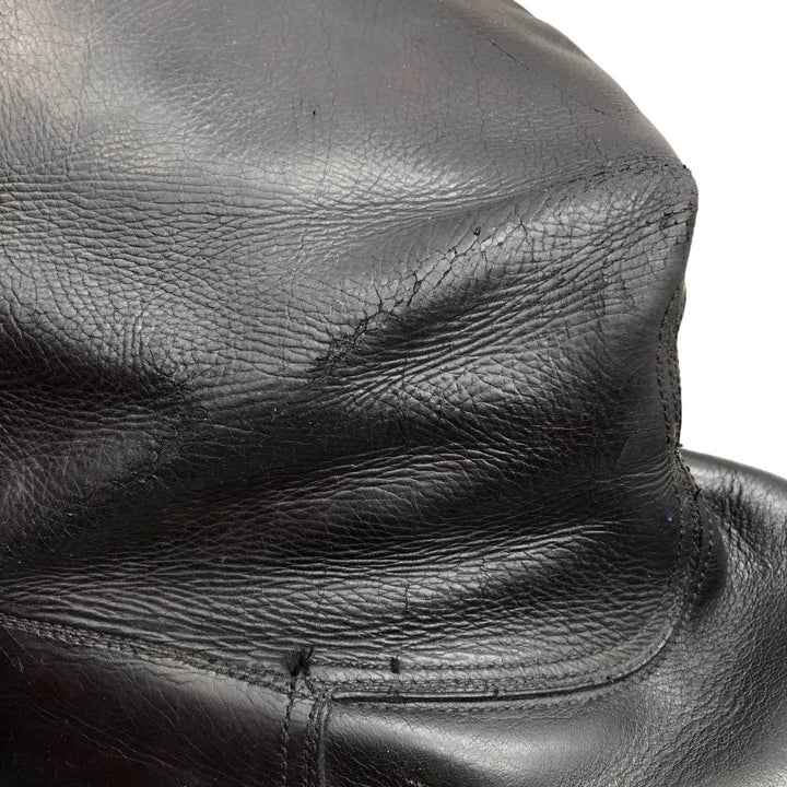 Jockey riding boots, long boots Men's 25.0cm genuine leather black type Vintage Second Hand