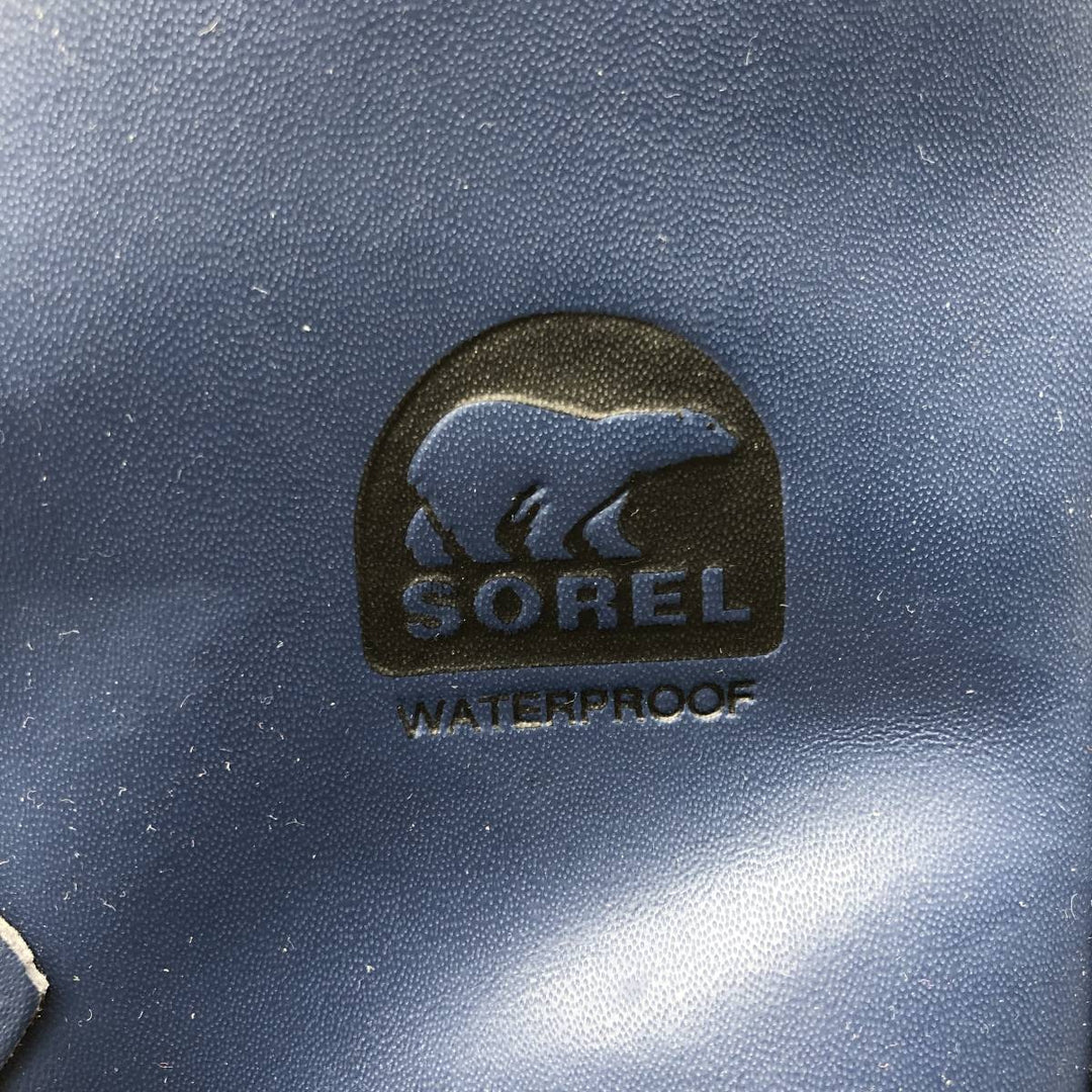 SOREL CARIBOU lace-up snow boots, size 7 Men's 25.0cm genuine leather blue type Vintage Second Hand