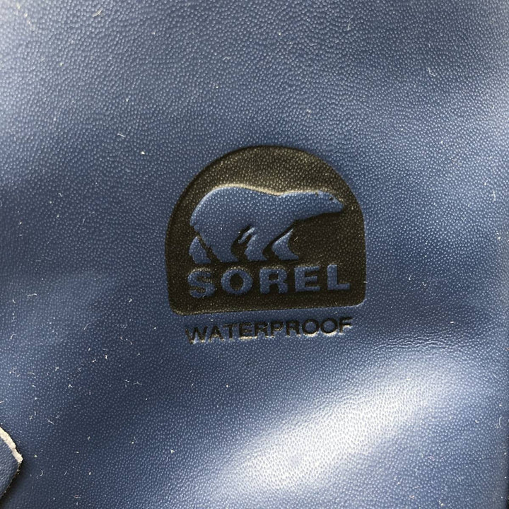 SOREL CARIBOU lace-up snow boots, size 7 Men's 25.0cm genuine leather blue type Vintage Second Hand