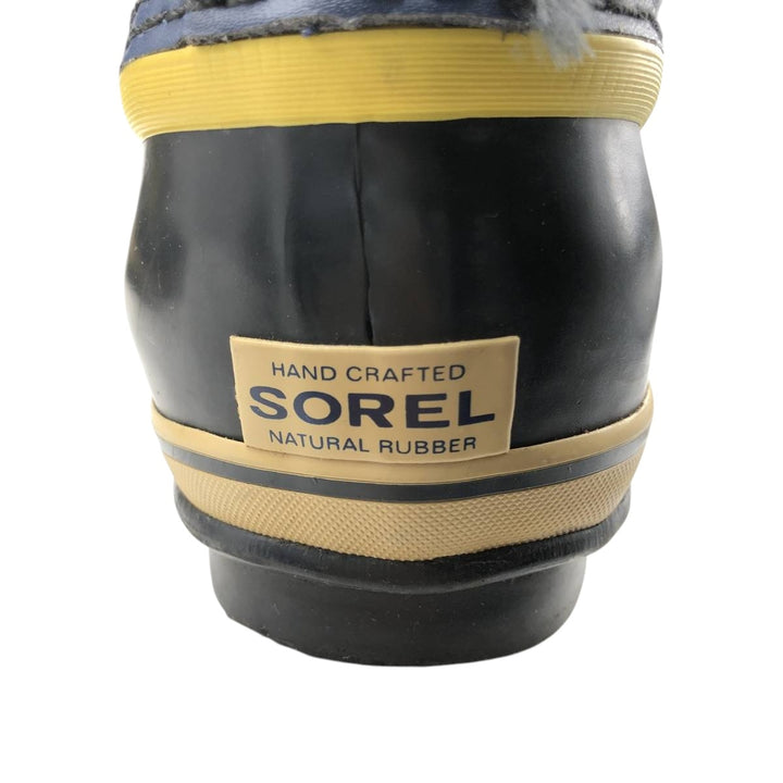 SOREL CARIBOU lace-up snow boots, size 7 Men's 25.0cm genuine leather blue type Vintage Second Hand