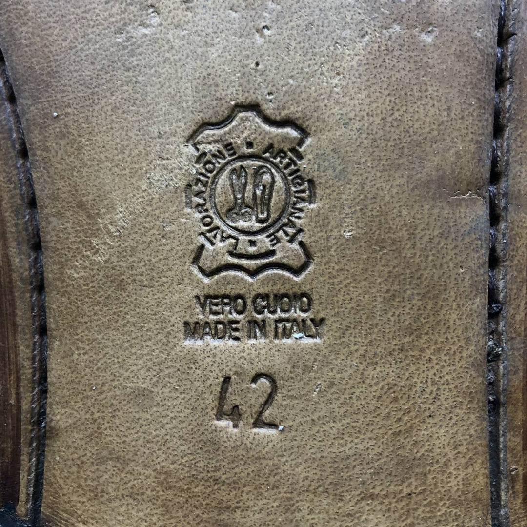 Antonio Marras's Laboratorio Art-igianale penny loafers, Made in Italy, size 42 Men's 26.0cm genuine leather brown type Vintage Second Hand