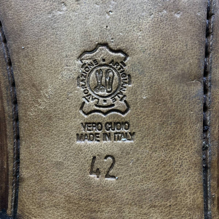 Antonio Marras's Laboratorio Art-igianale penny loafers, Made in Italy, size 42 Men's 26.0cm genuine leather brown type Vintage Second Hand