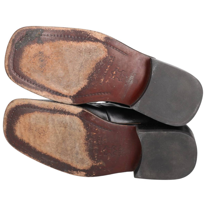 Kenneth Cole U-tip square-toe vamp loafer, made in Italy, size 10 (equivalent to men's size 11) /saa014635 Men's 28.0cm genuine leather black type Vintage Second Hand