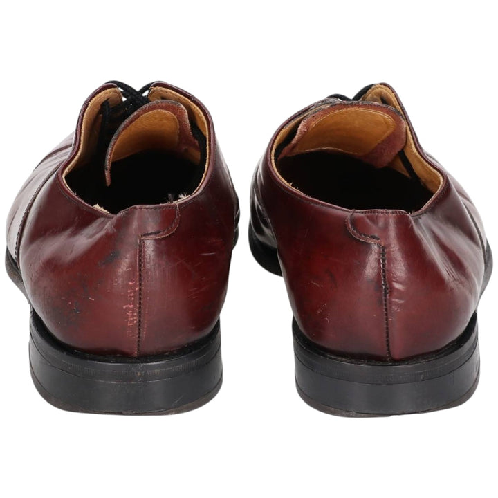 Barker Straight Tip Shoes, Made in England, Size 7 1/2 Men's 25.5cm genuine leather burgundy type Vintage Second Hand