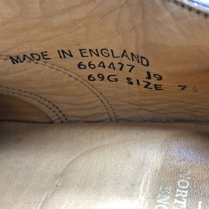 Barker Straight Tip Shoes, Made in England, Size 7 1/2 Men's 25.5cm genuine leather burgundy type Vintage Second Hand