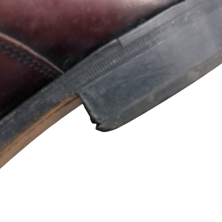 Barker Straight Tip Shoes, Made in England, Size 7 1/2 Men's 25.5cm genuine leather burgundy type Vintage Second Hand