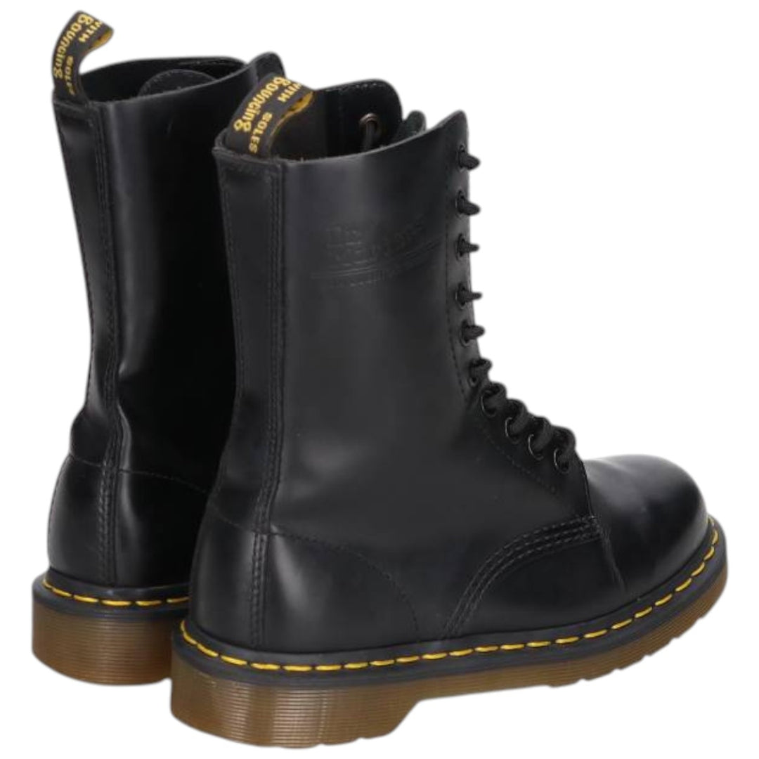 Dr. Martens 1490 10-Eye Boots 4 Women's 23.0cm genuine leather black type Vintage Second Hand