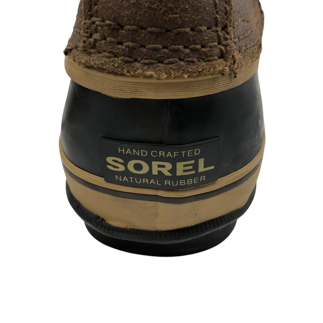 SOREL CARIBOU Men's Lace-Up Snow Boots, Size 8 (10.2 inches) /saa014649 Men's 26.0cm genuine leather brown type Vintage Second Hand