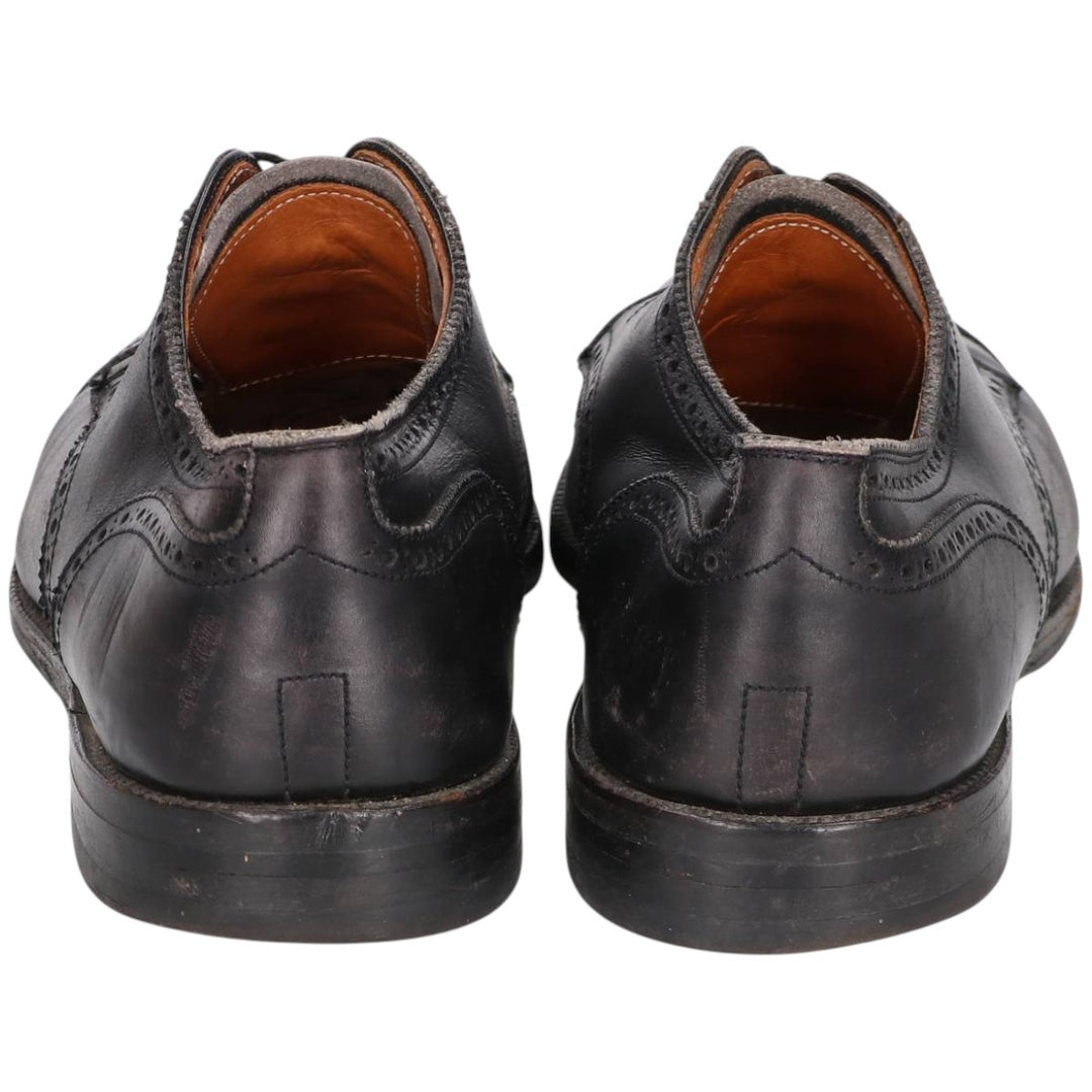 Brooks Brothers Semi-Brogue Straight Tip Shoes, Made in USA, Size 10 1/2C, Men's, 11.2" (equivalent) /saa014651 Men's 28.5cm genuine leather black type Vintage Second Hand